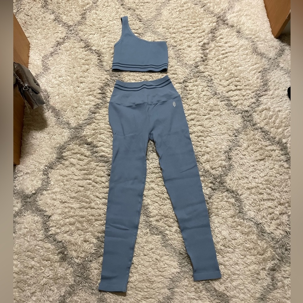 Free People ribbed workout set